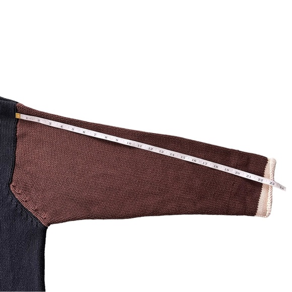 Bloomingdale's 90s Knitted Cardigan Colorblock Size 3X - Picture 8 of 12